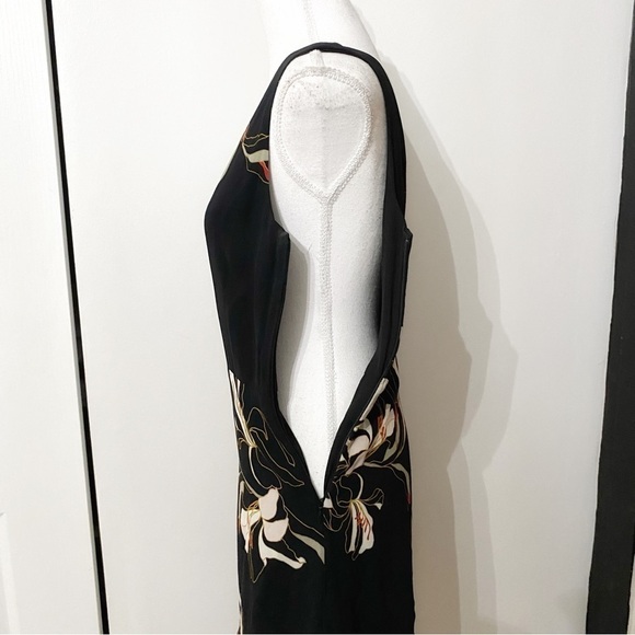 𝅺ARITZIA LITTLE MOON STELLERA BLACK ASIAN PRINT SLEEVELESS MINI DRESS - Picture 9 of 13